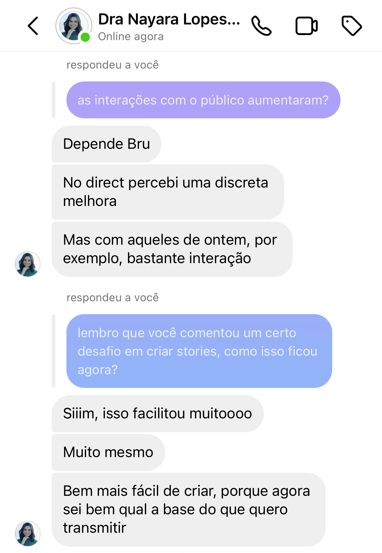 Depoimento sobre o trabalho de Bruna Grace