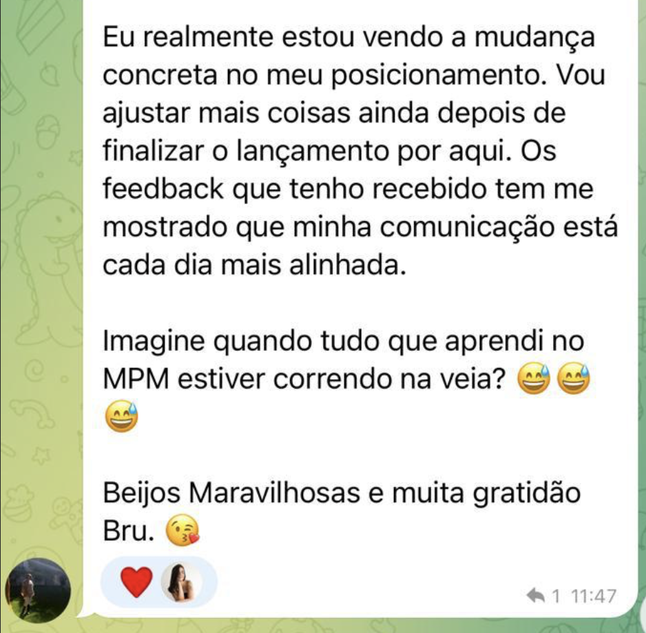 Depoimento sobre o trabalho de Bruna Grace