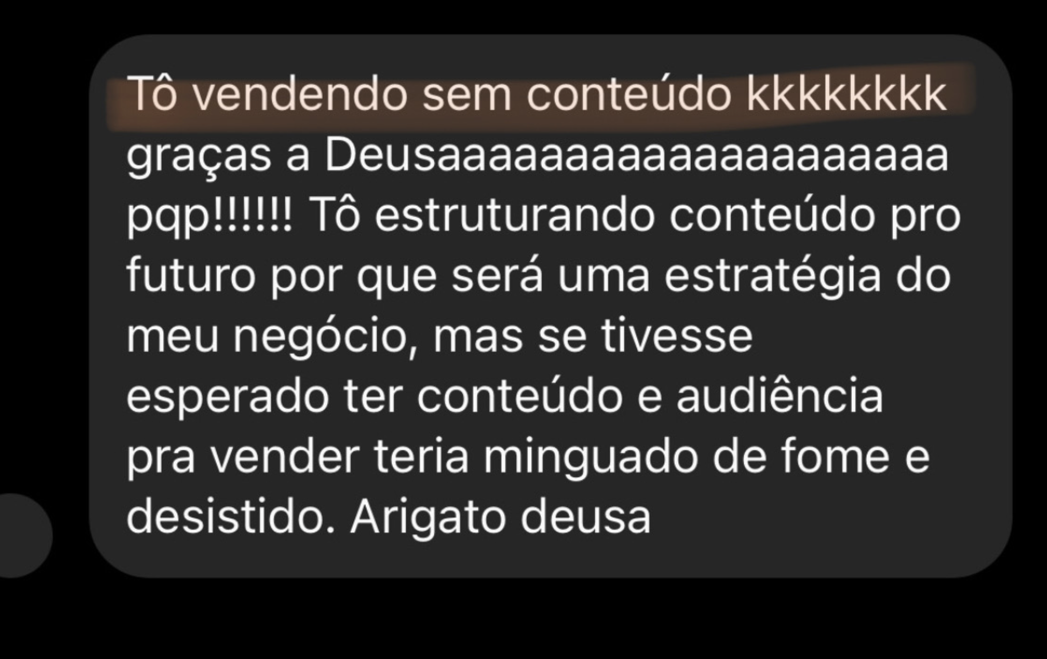 Depoimento sobre o trabalho de Bruna Grace