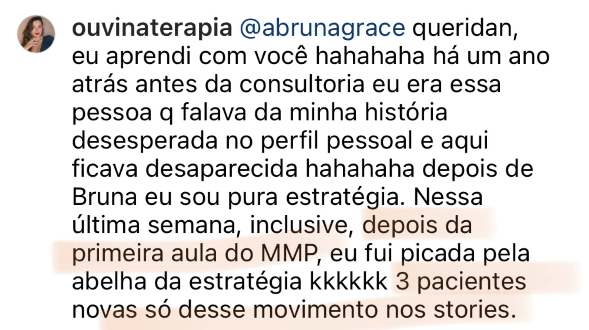 Depoimento sobre o trabalho de Bruna Grace