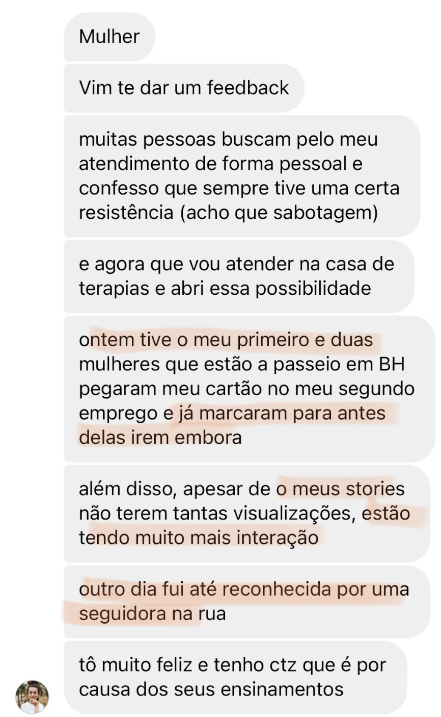 Depoimento sobre o trabalho de Bruna Grace