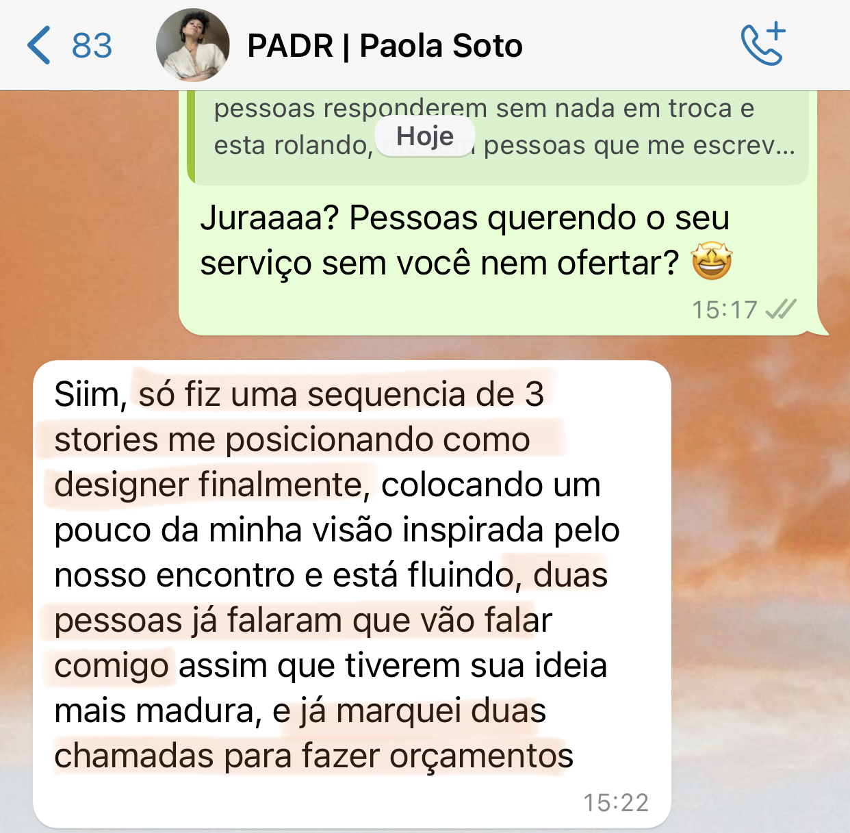 Paola Soto: 2 orcamentos de 3 stories